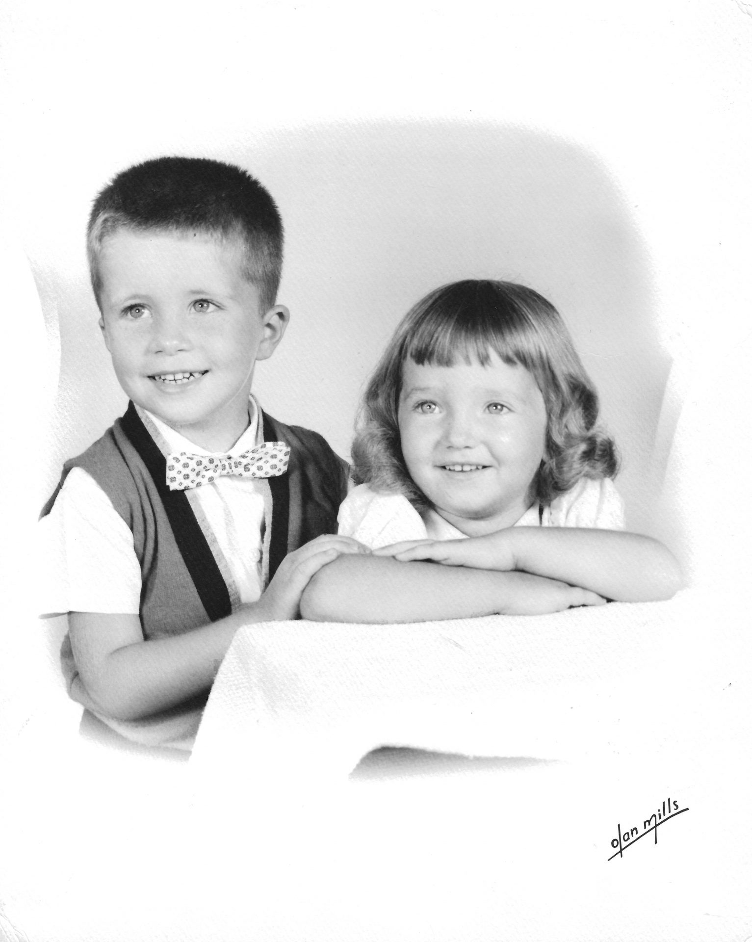Butch and sister Pam as children