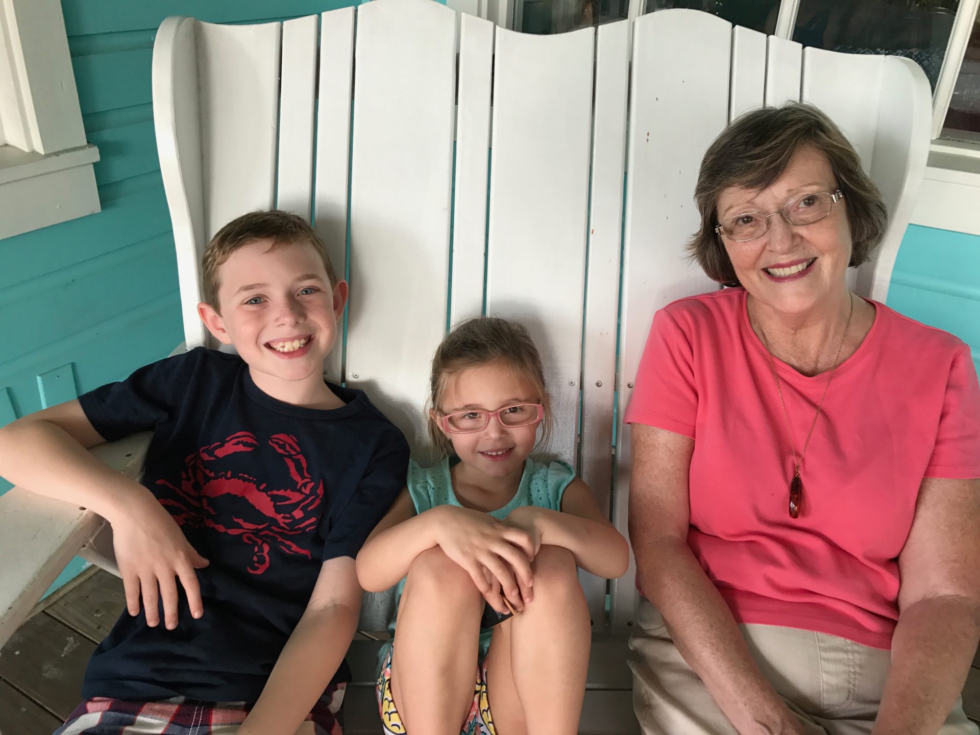Aidan and Sydney with their Mimi. Their happy place has always been visiting Mimi and Grandpa in Florida.
