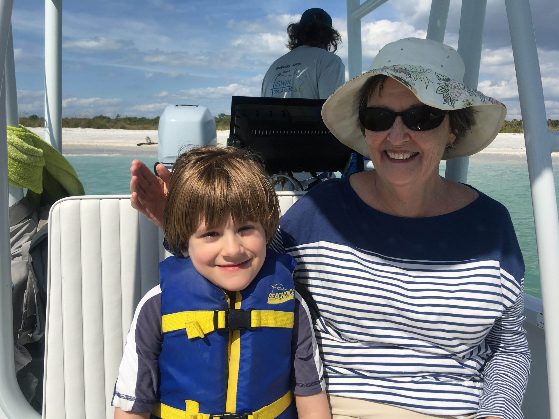 Shelling Boat Ride with my Mimi