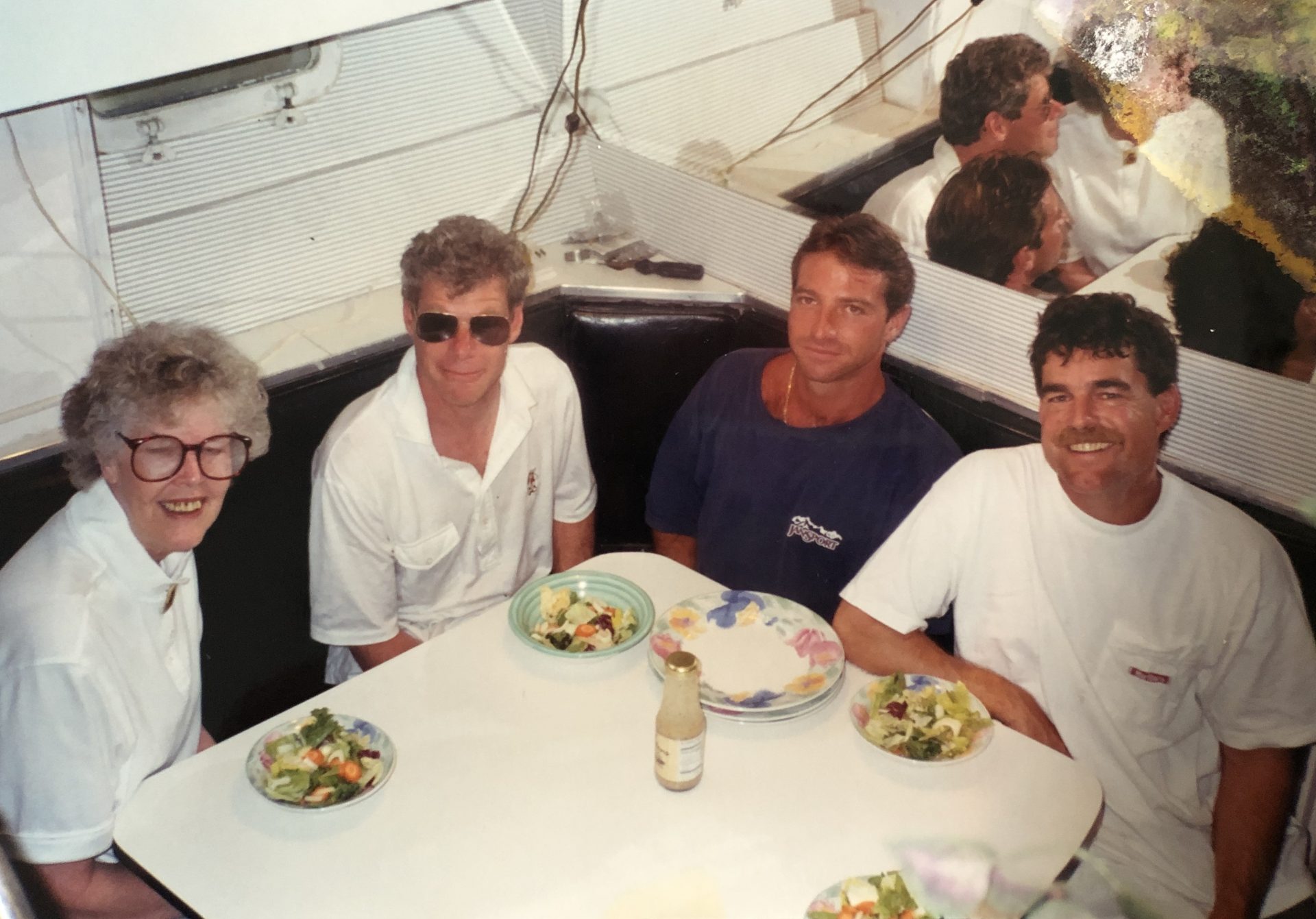 Going boating with Jean, Eric, Brian and Tom.