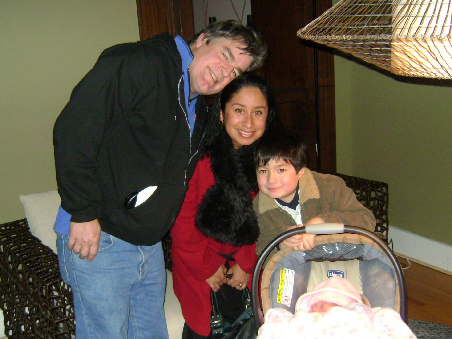 Tom, Jessica, Corbin, and baby Kendall, at Tony's Sushi in Kent Island.