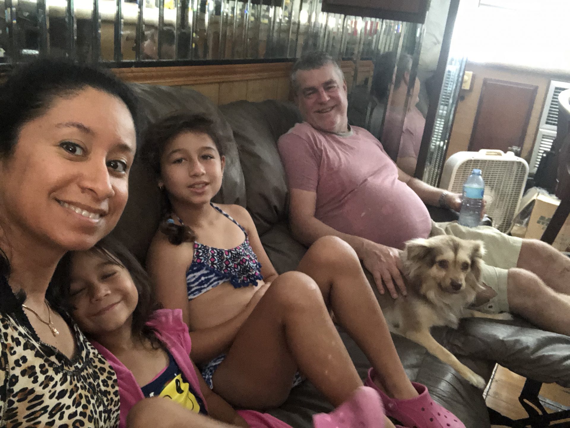 Fun day at the boat Fung Shui, Tom and Family, including Aspen.