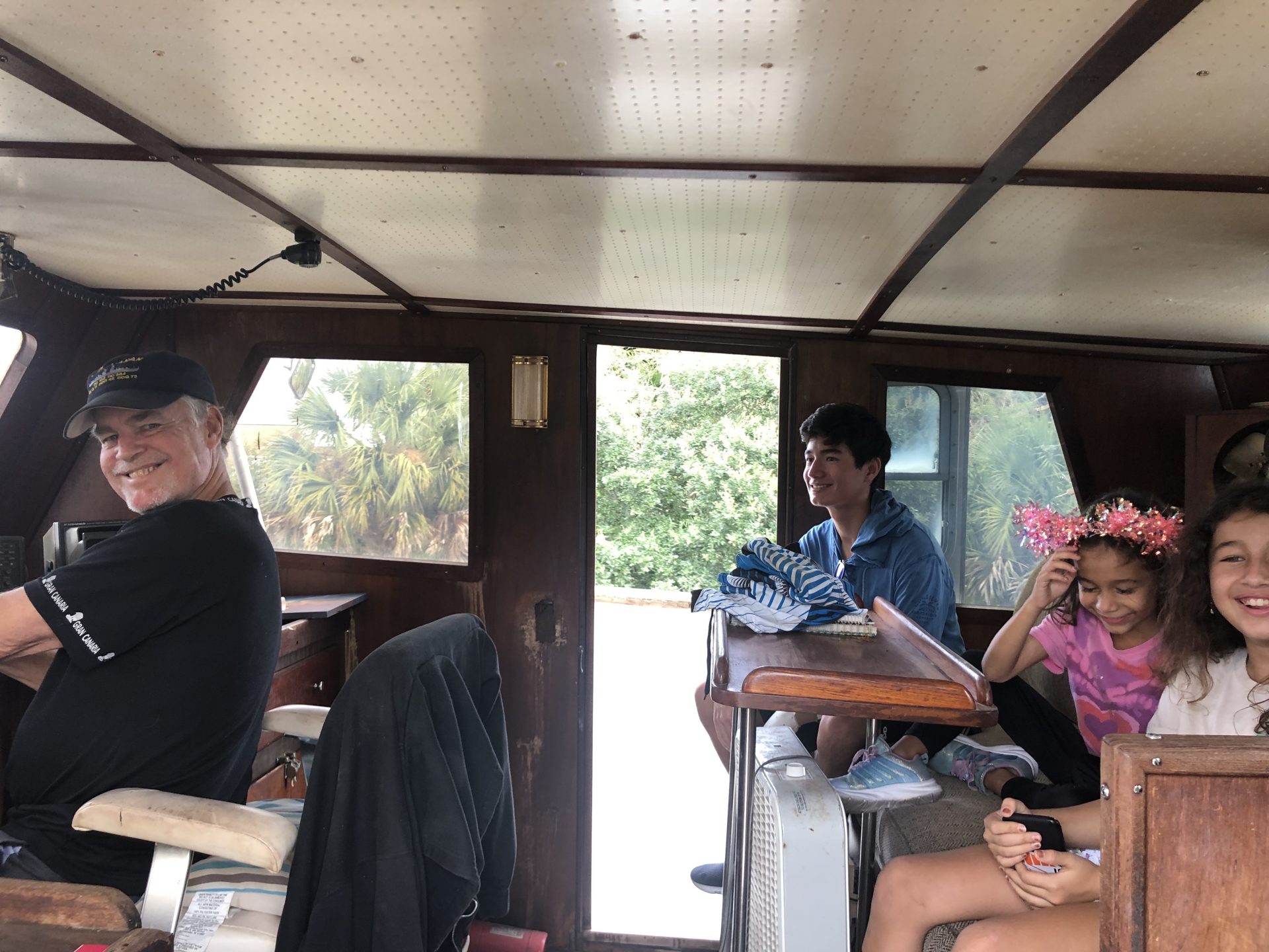 Tom and family going boating...