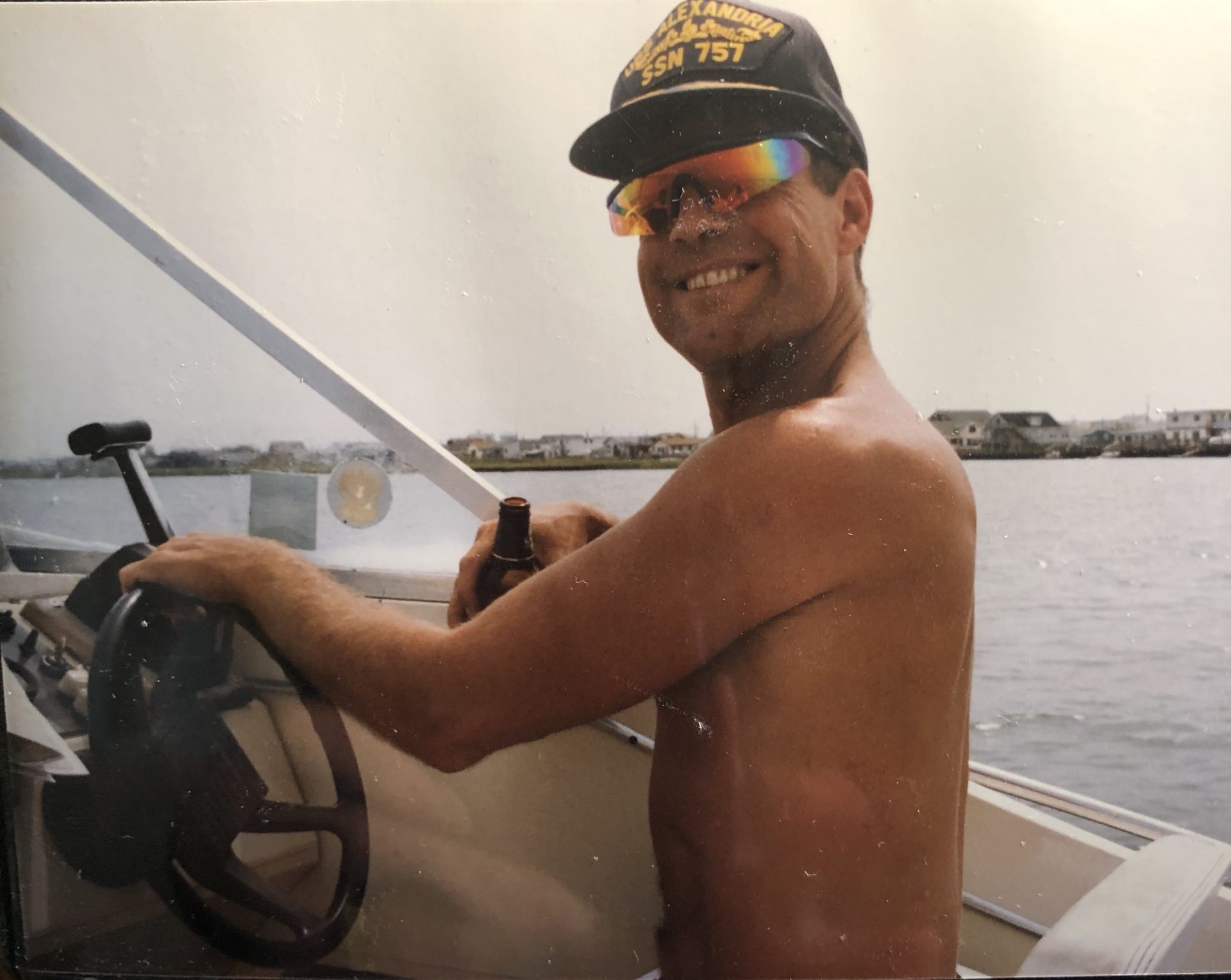 Happy Tom boating,