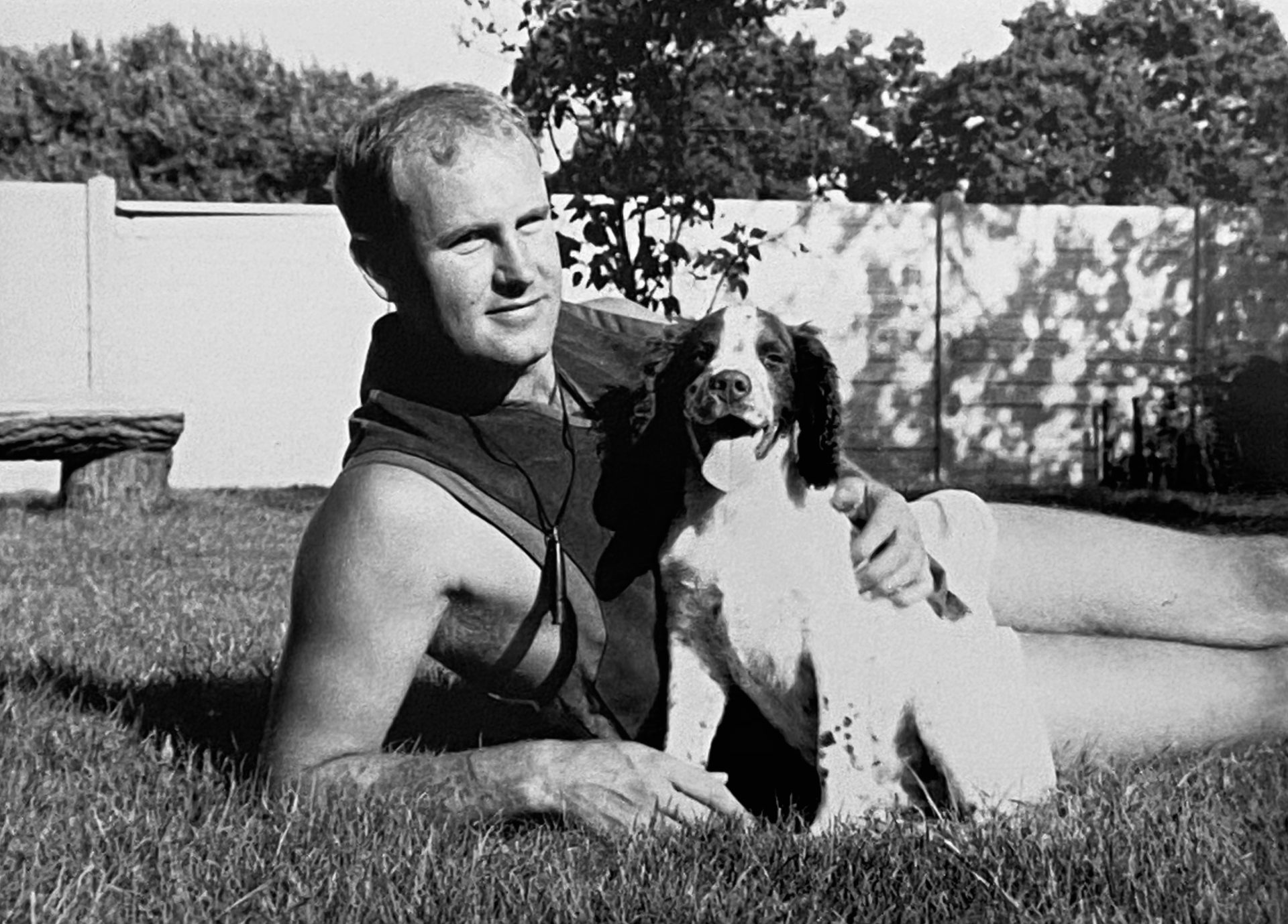 Mark with Tinker the puppy, aged 4 months