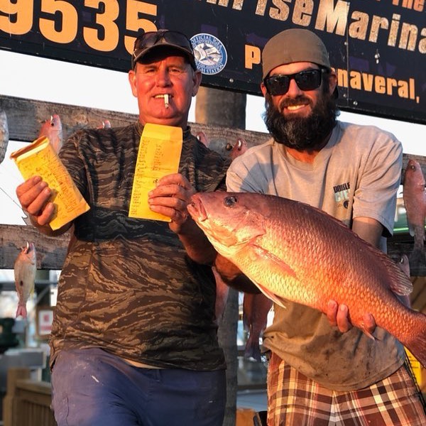 Mark won $827 with a 20.15 pound Red Snapper from the Rolling Red Jackpot. He also won $175 from the Bottom Fish Jackpot with a 7.4 pound Mangrove Snapper. Mark was always so great at catching fish and having a good time. Most importantly just making people smile.