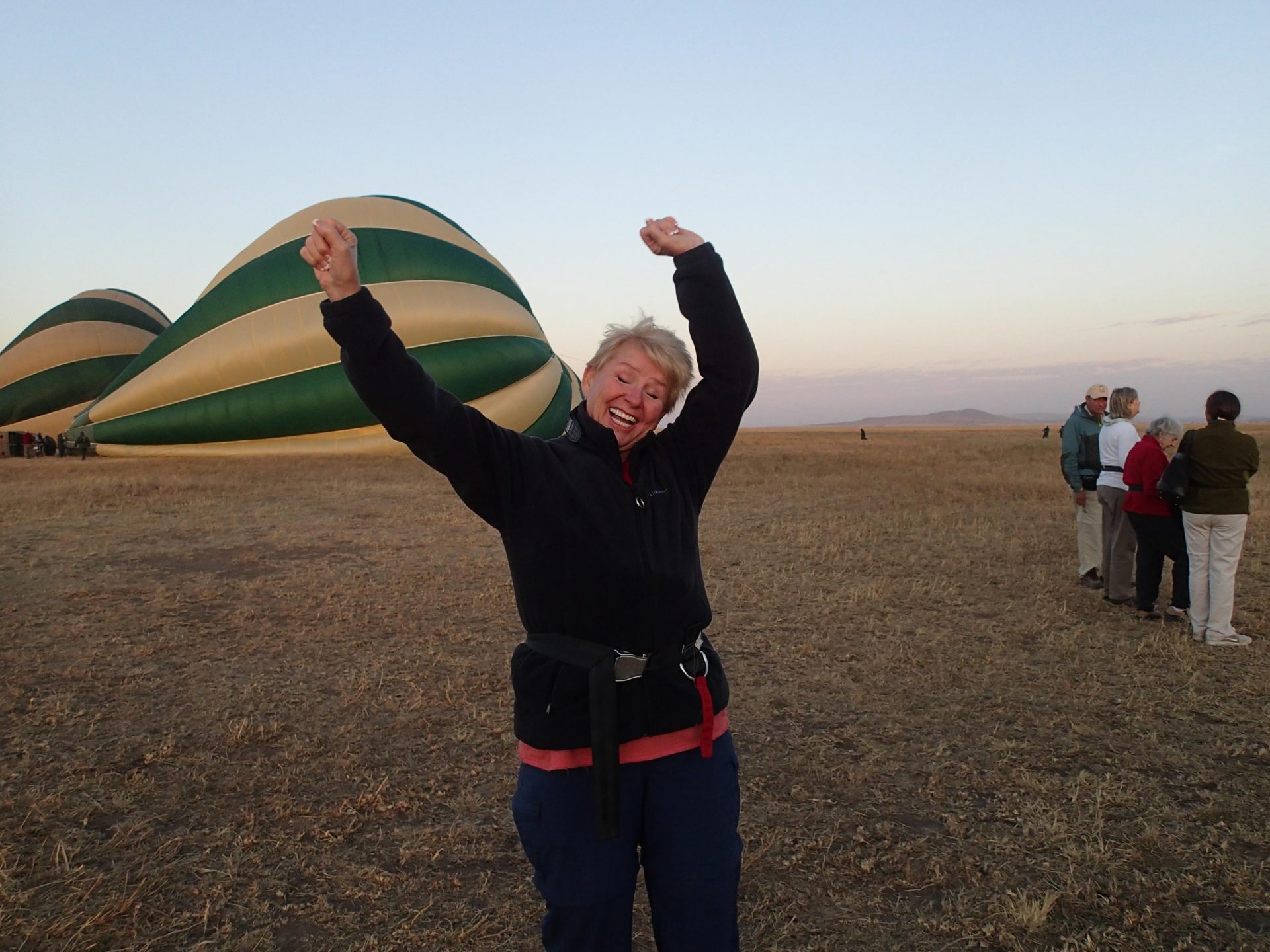 The Serengeti just before a dawn balloon ride.  Christmas present from our husbands