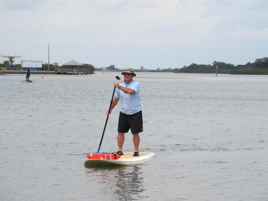 Don Picard testing paddle bird for 1st time