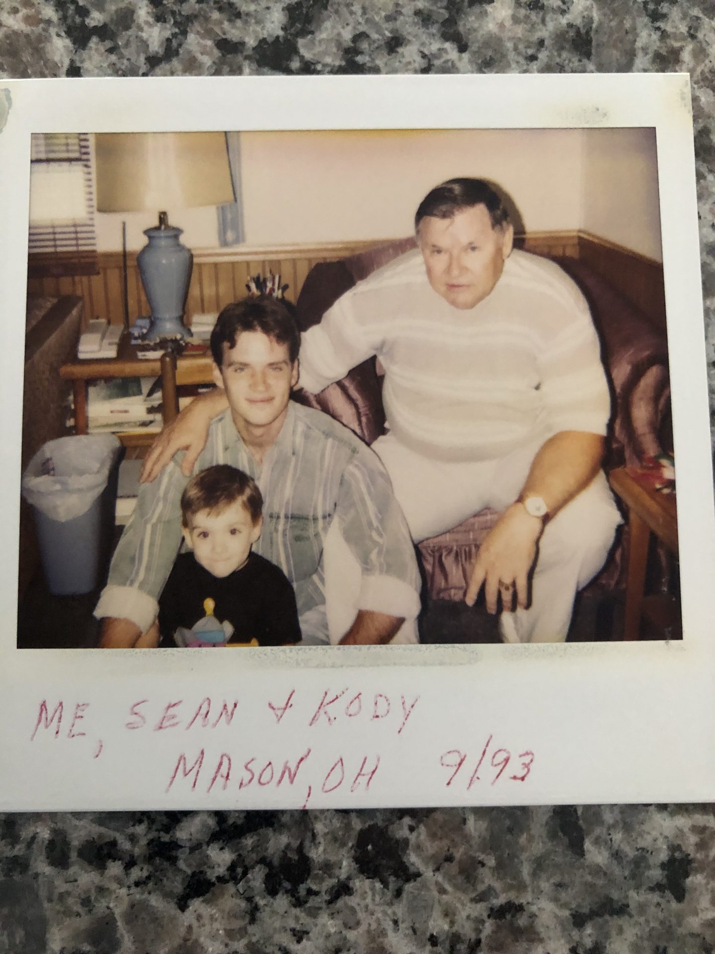 Dad, Sean and Kody,around 27 years ago!