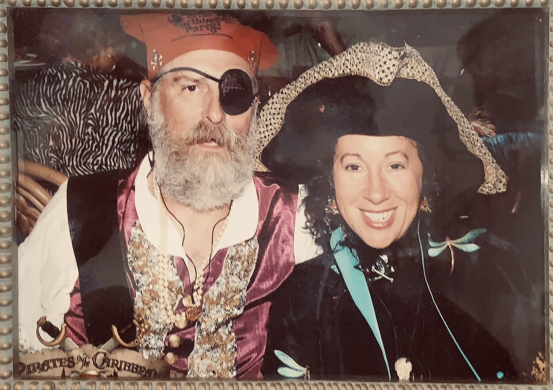 As pirates on the only cruise we ever took together.