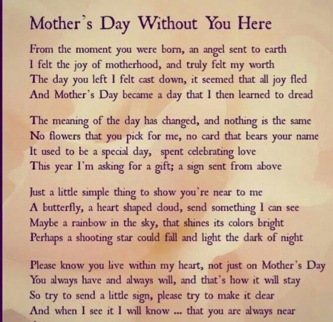 Anthony,<br />
<br />
As I am here for another Mother's Day without you.  I am thinking about the years that you had made this day special for me.  I wish for nothing more but to have this day and everyday back with you!  Even for just a  minute, so I could get one of your big squeezing hugs, which I miss soooo much and I will never forget them!<br />
<br />
Mother's Day will never be the same without you!  All I have now are the beautiful memories which I will cherish forever,  that you gave to me on Mother's Day.<br />
<br />
I miss and love you with all my heart and soul forever!!!