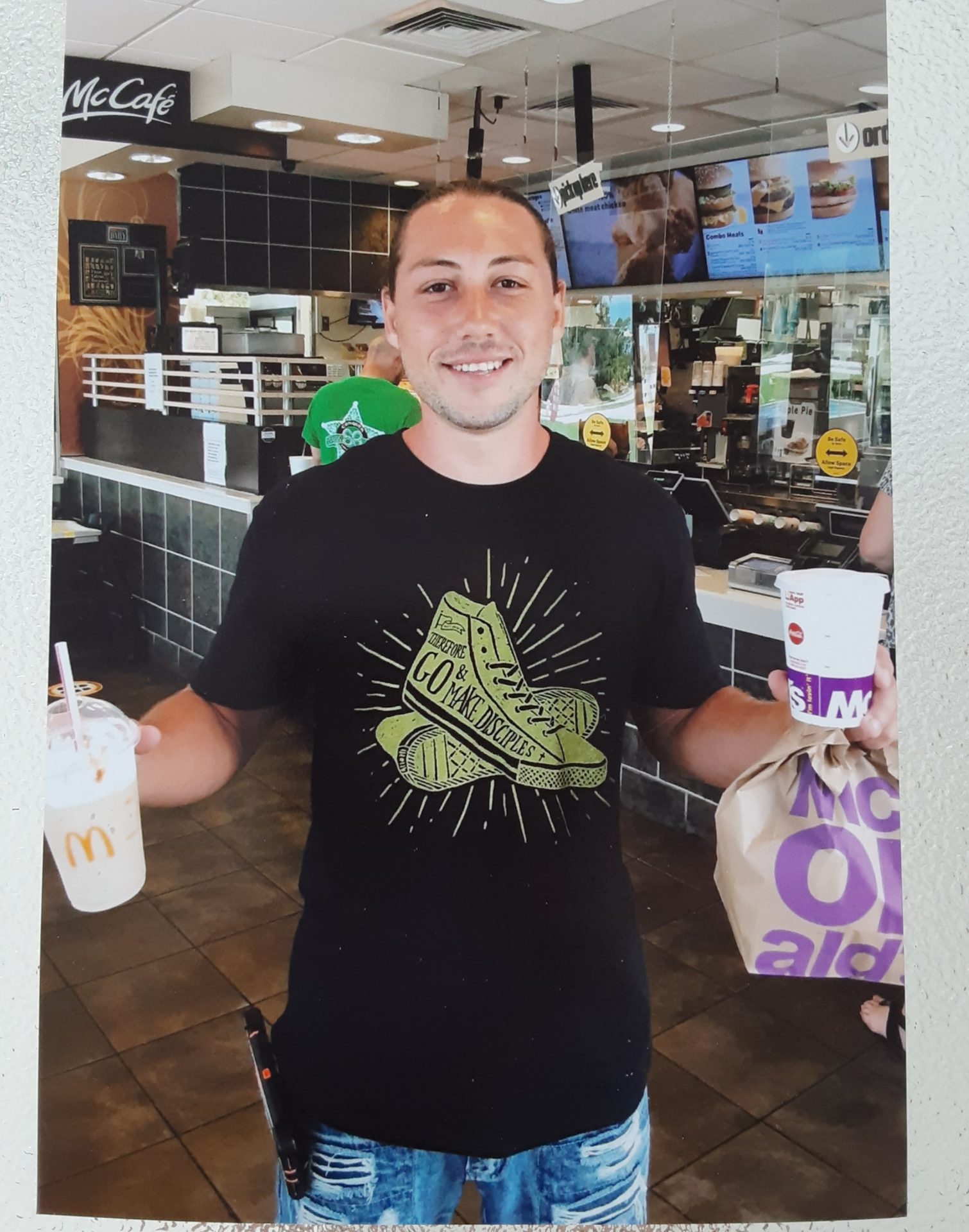 As I think of you today, I am remembering the fun times we shared at McDonald's. <br />
<br />
I think Anthony mysteriously lived at McDonald's.  Whenever, I asked him what he wanted to eat he always said McDonald's.  He loved going there every chance he got.  <br />
<br />
Anthony's favorite food to eat and the same order everytime he went to McDonald's was 2 double cheeseburgers, meat, cheese, and ketchup ONLY, french fries and of course his frappe!!!<br />
<br />
We always joked and laughed about how he is the only one that I know that can eat McDonald's all the time and never gain any weight ever!!!<br />
<br />
He definitely LOVED his McDonald's!!!<br />
<br />
I will always remember and never forget, how we would sit and eat, watched people and just talked.  We had so much fun laughing and being goofy! <br />
<br />
I will always cherish and miss so very much, the times we had together at McDonald's. <br />
<br />
Eating at McDonald's will never be the same without Anthony and all his goofiness!!! <br />
<br />
I MISS AND LOVE YOU WITH ALL MY HEART TODAY AND FOREVER!!!