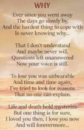 I Love You Very Much and I Miss You Very Much. <br />
G-MOM