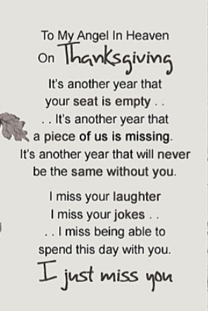 Happy Thanksgiving, Anthony<br />
<br />
I am always missing you so much everyday!  And wishing you were here having Thanksgiving dinner with me and us laughing together at your silly jokes.<br />
<br />
But on Thanksgiving, and all the days that follow, I will always be grateful that you were my son!<br />
<br />
I am thankful for all the wonderful memories we had together on Thanksgiving, which I will always remember forever!<br />
<br />
I LOVE YOU SO MUCH!