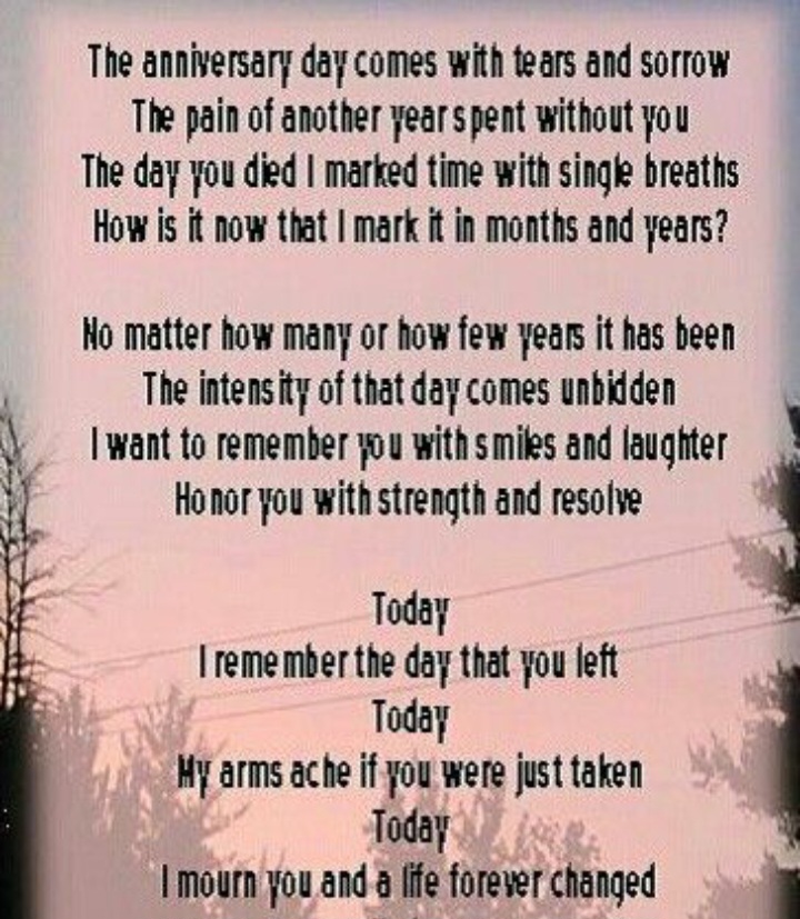 Anthony,<br />
<br />
Living in this world without you is the hardest thing I ever had to do!  I feel so lost without you everyday!  I try to celebrate your life  but I struggle to do that because you were everything to me!  I miss you all the time!<br />
<br />
I LOVE YOU ALWAYS AND FOREVER!!!