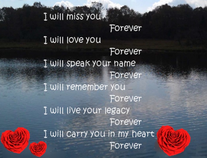 Anthony,<br />
<br />
Everyday I wish you were here!!!  <br />
<br />
I MISS YOU SO MUCH!!!
