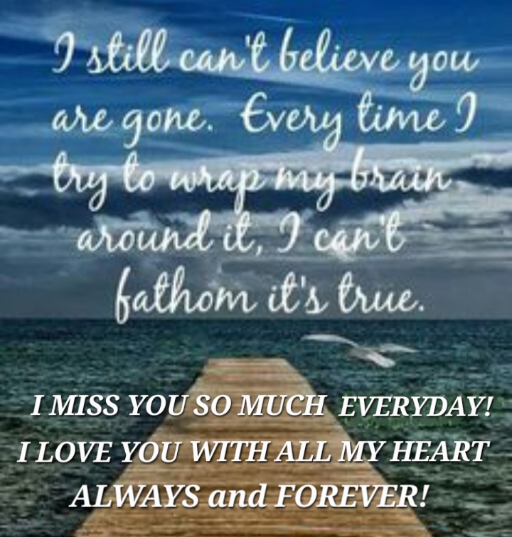 Anthony, <br />
<br />
There is not a day that goes by that I don't struggle without you being here with me.  Living in this world without you is the hardest thing I ever had to do.<br />
<br />
I MISS YOU ALOT EVERYDAY!<br />
  I LOVE YOU!!