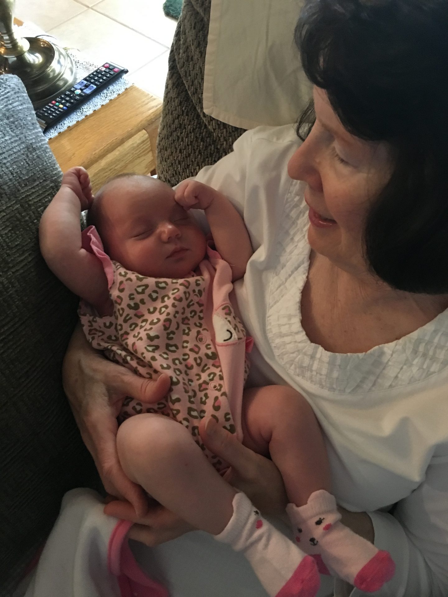 Gram would let willow sleep in her arms for hours and just stare at her