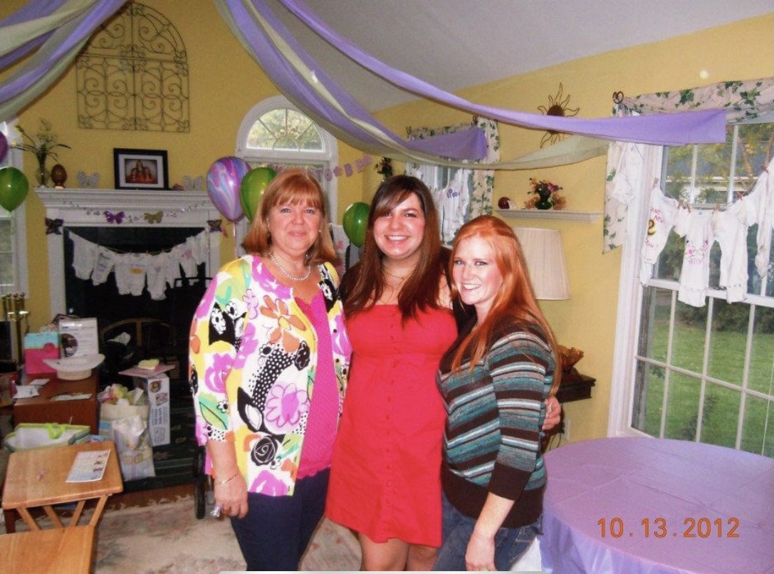 Jo's baby shower with Sue.