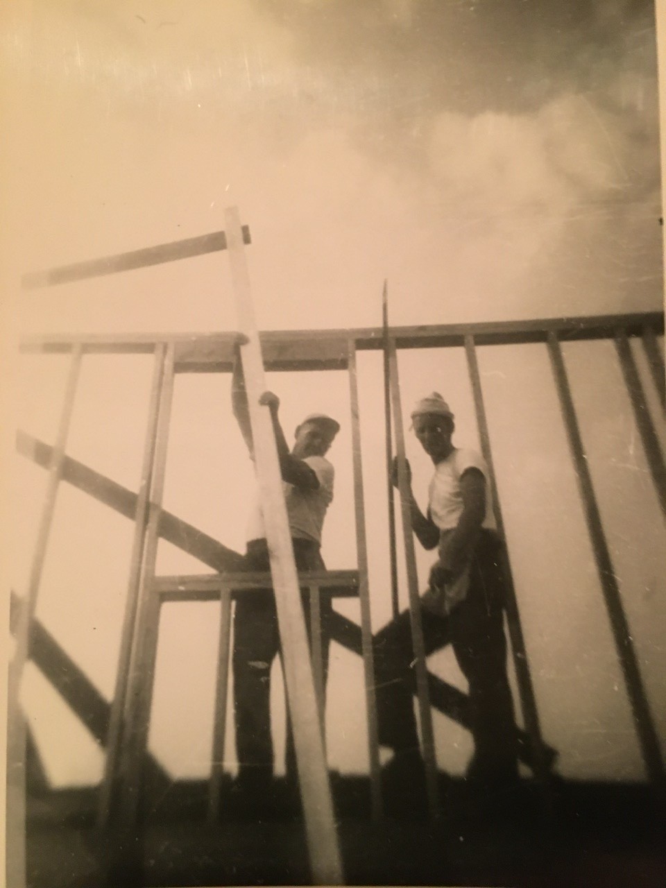 Building his father’s house circa 1950