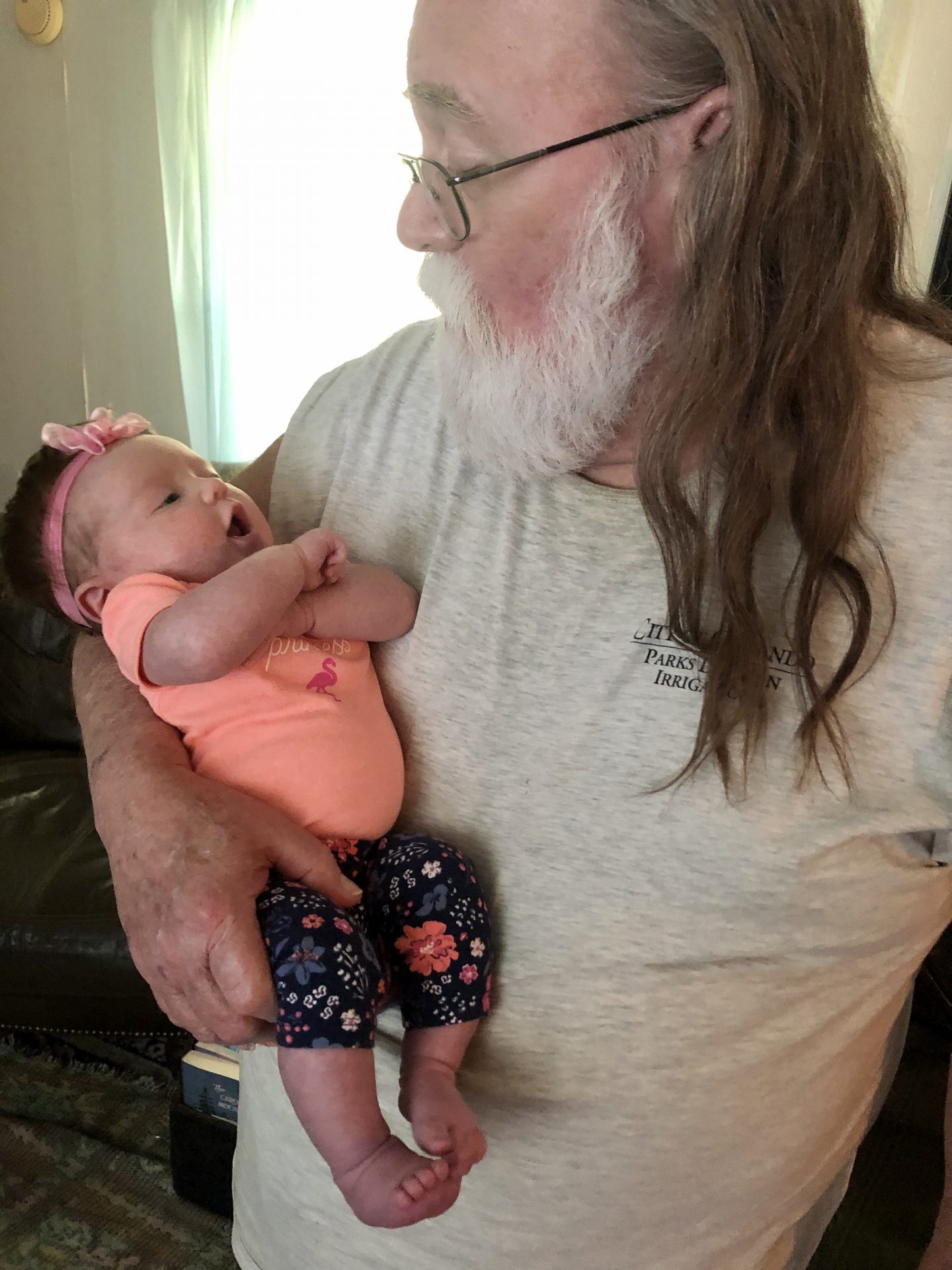 Steve and his newest granddaughter Iris, taken Thanksgiving time 2019