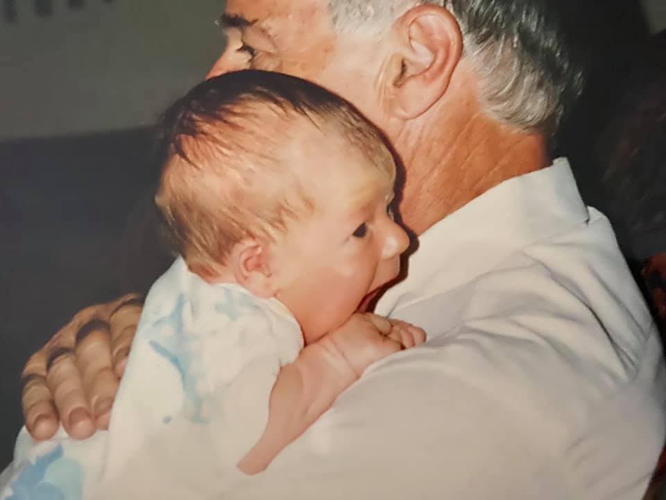 Pop Pop & Baby Chloe, June 1996