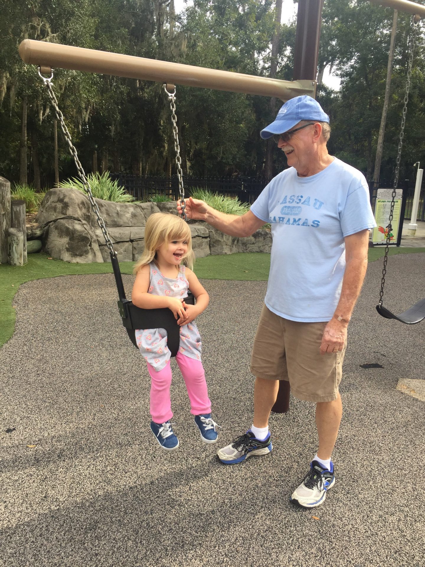 Papa T and Lilly at the park