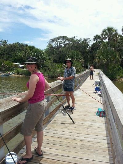 Jay loved to go fishing and he always caught something.