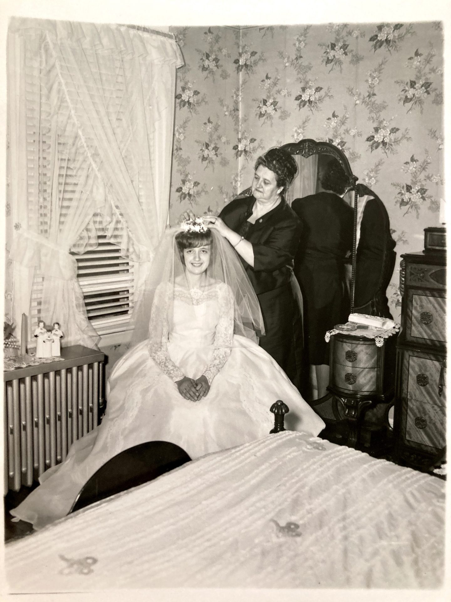 Charlotte and her mother, Helen Karolczak, on her wedding day.