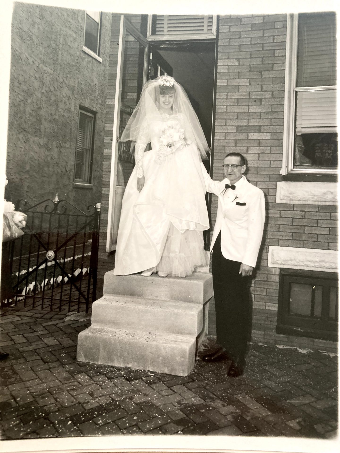 Charlotte and her father, John Karolczak, on her wedding day.