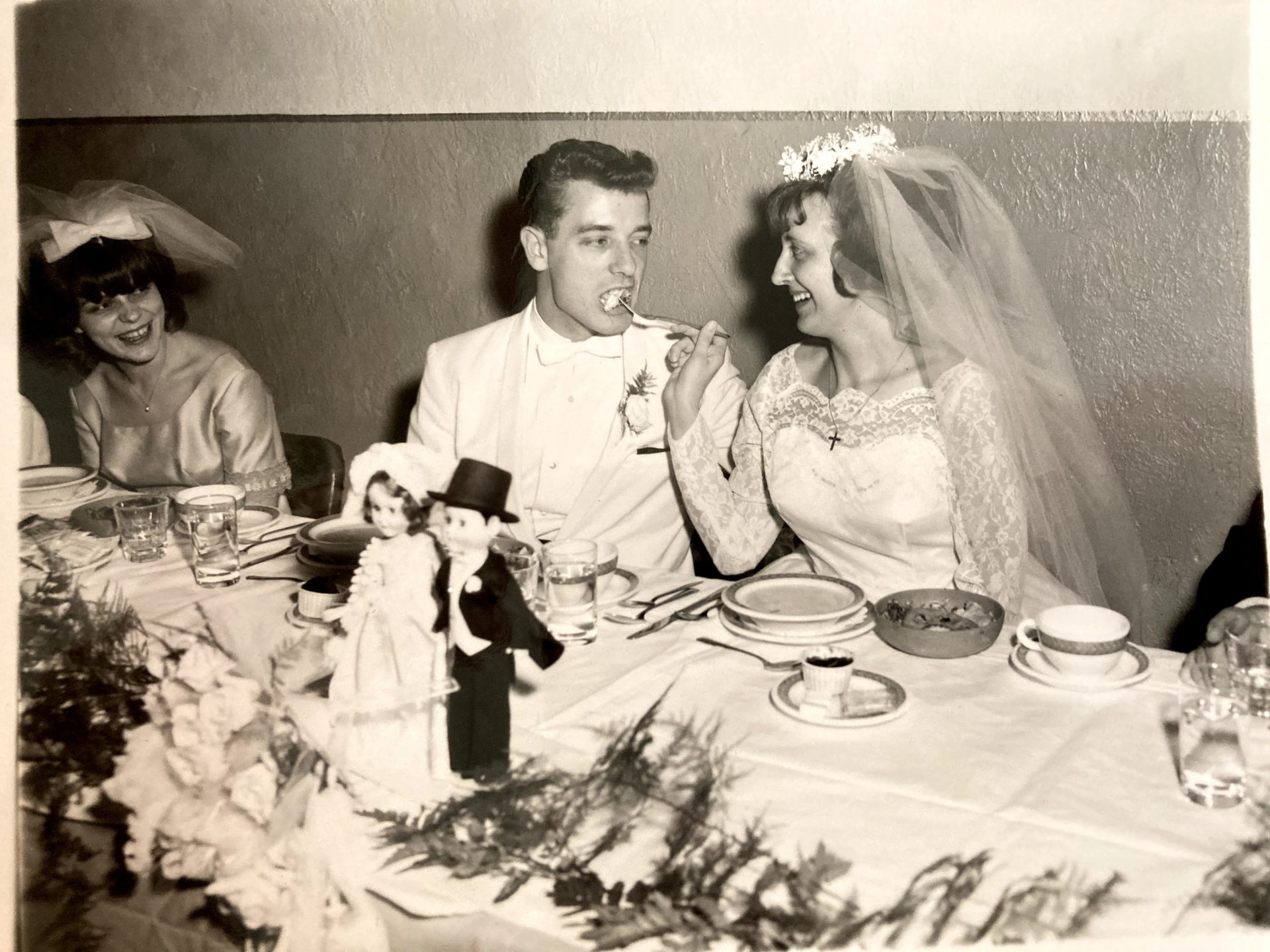 Newly married Charlotte and Dennis, the start of 54 beautiful years. Si.