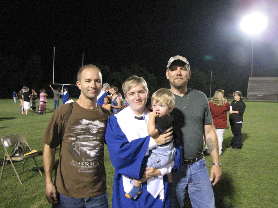 Randy, Jacob, Matthew & David - June 2014 - Jacob's high school graduation