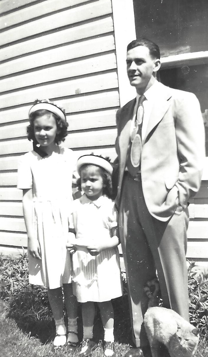 Joann, Linda and their Daddy