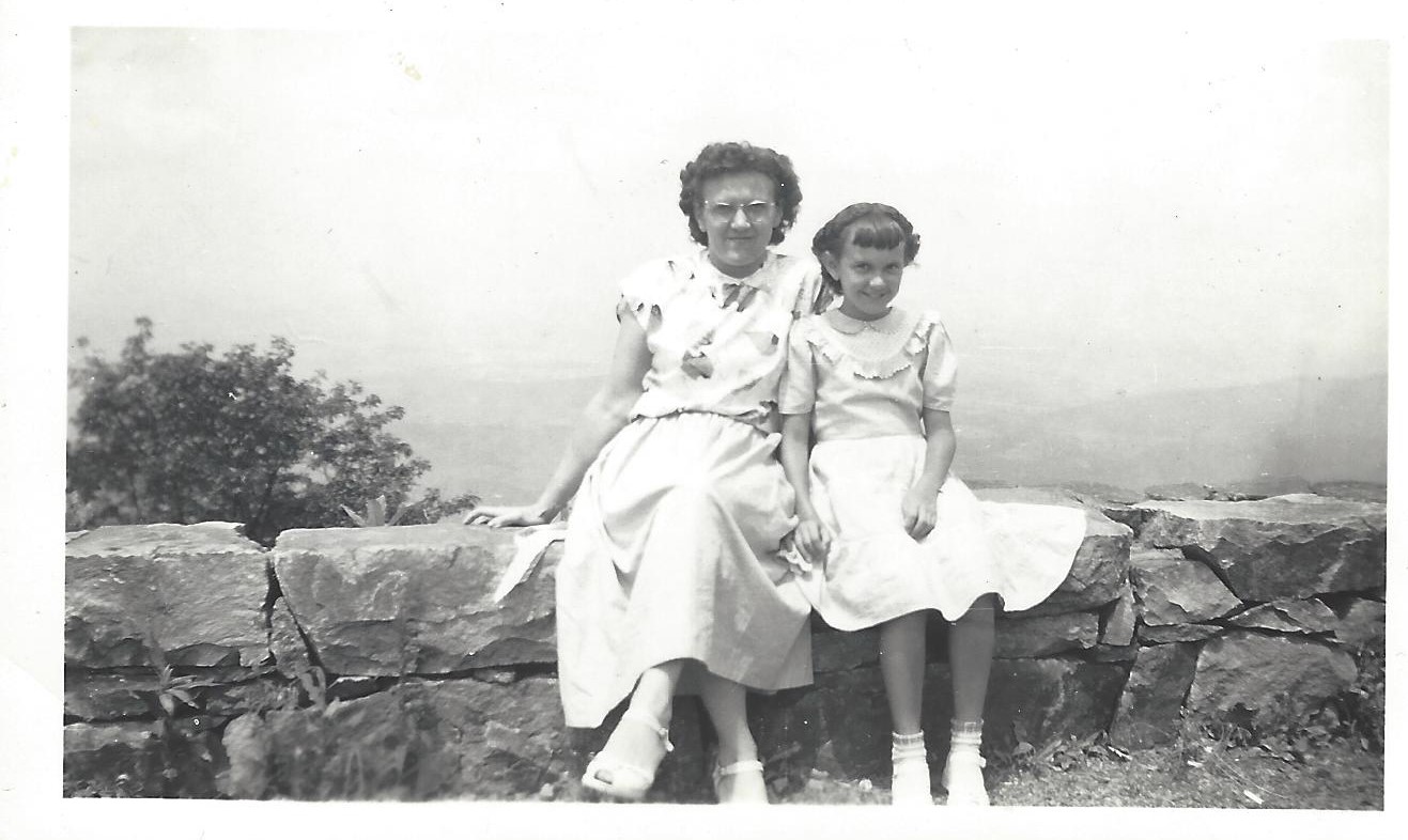 Joann and her mother 1949 in VA