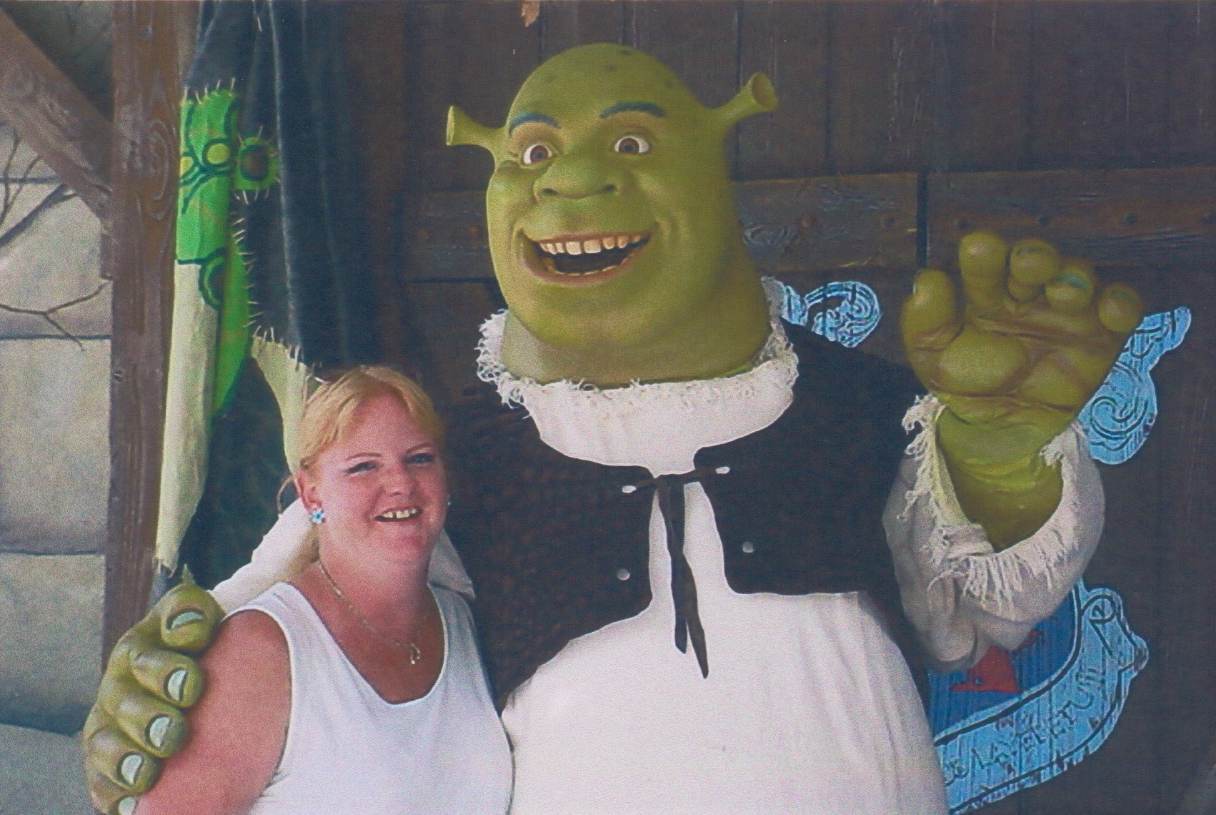 With Shrek!