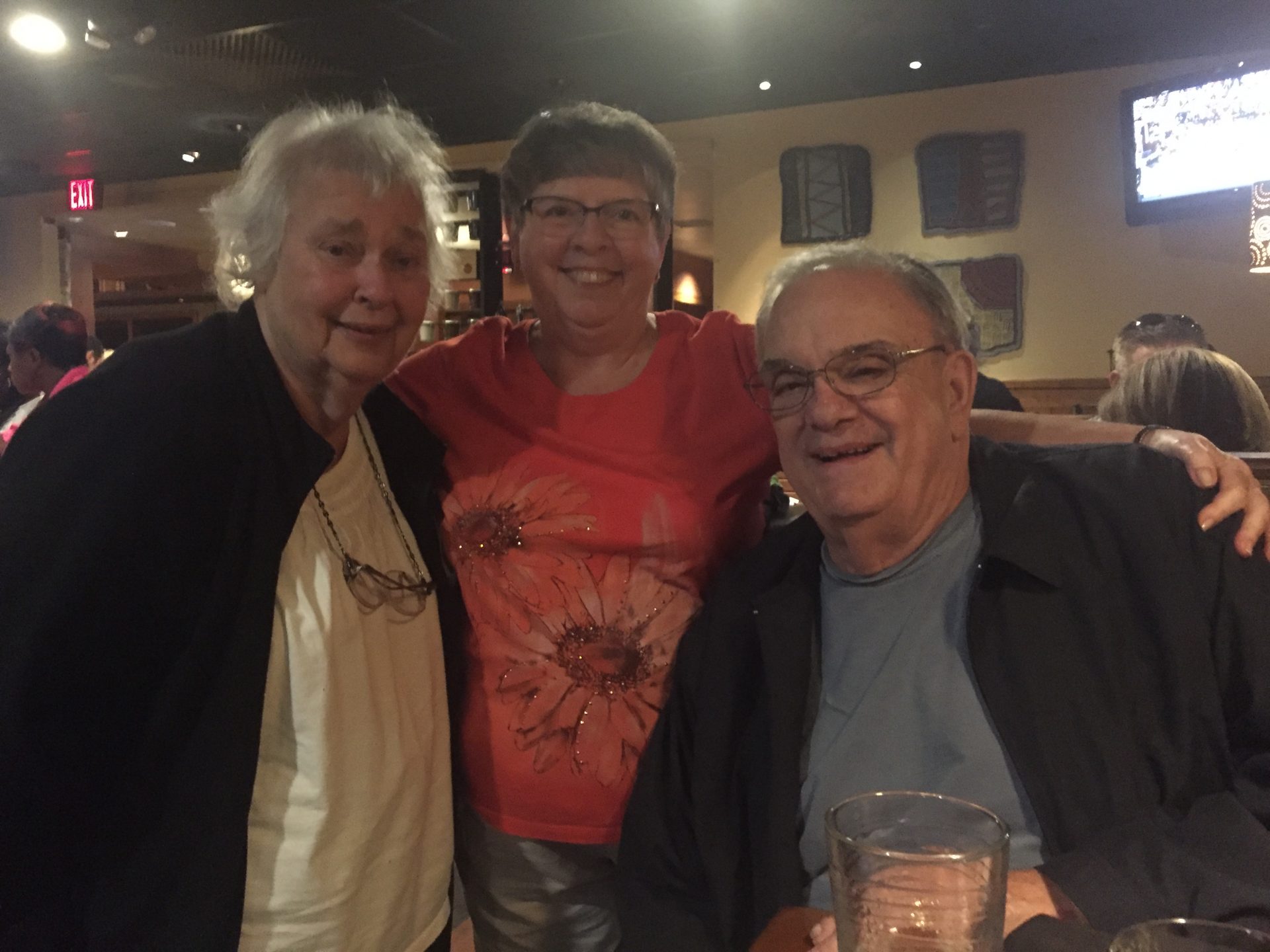 Dinner at Outback with Joan, John, and Camille Palombo on a visit to NC!