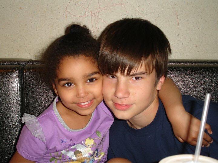 Remember them when they were so young   Tristen would and still will protect his little sister.