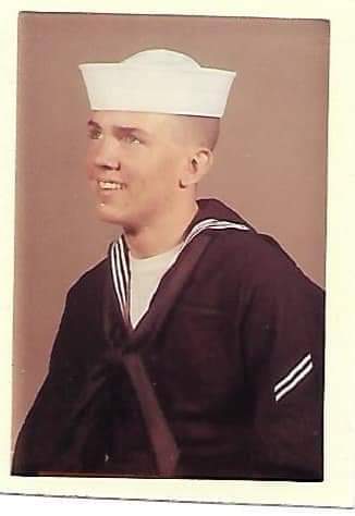 Boot camp graduation  picture from 1964. Parents had to sign so he could join the Navy.