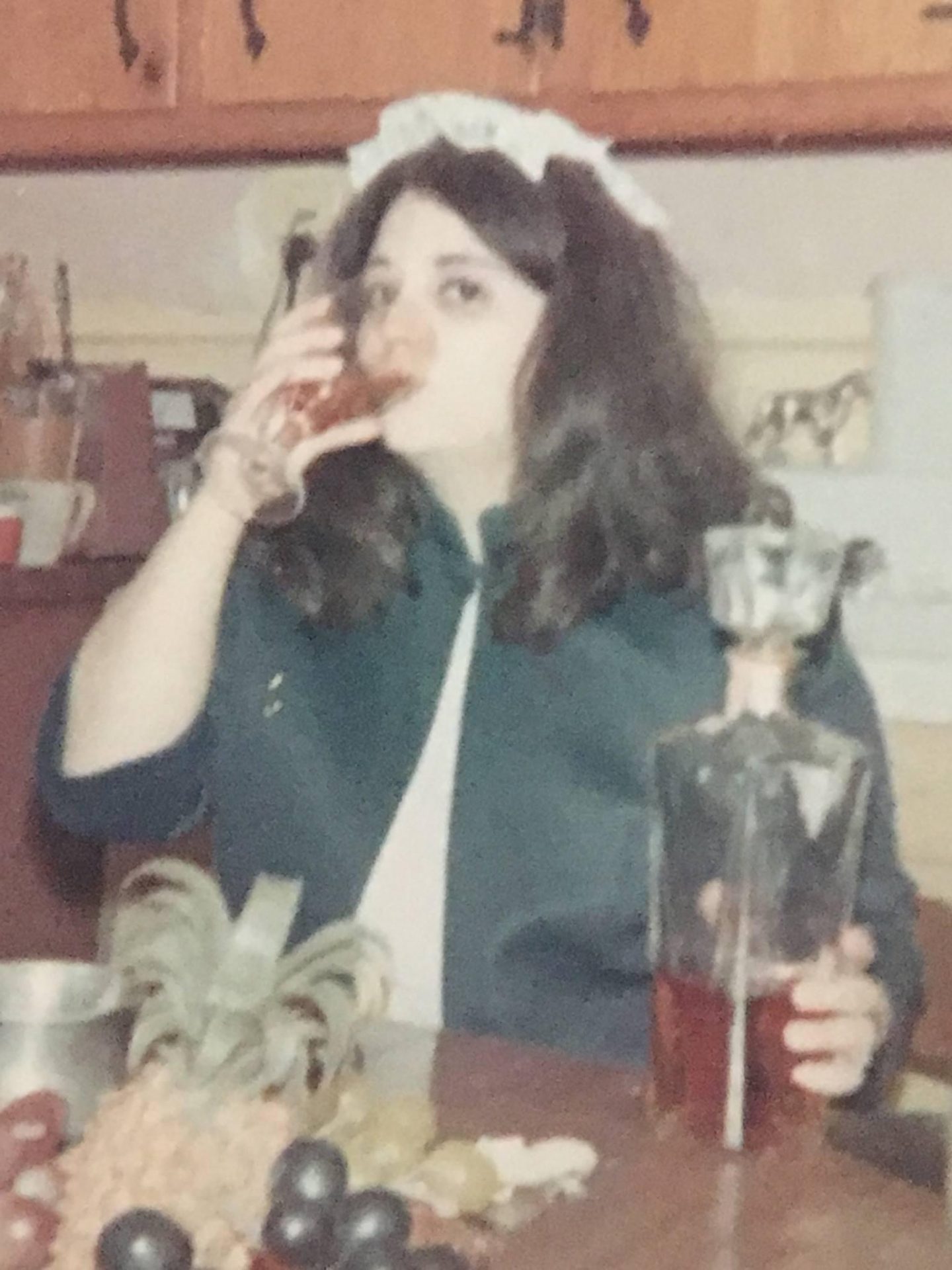 Mommy enjoying her ice tea!