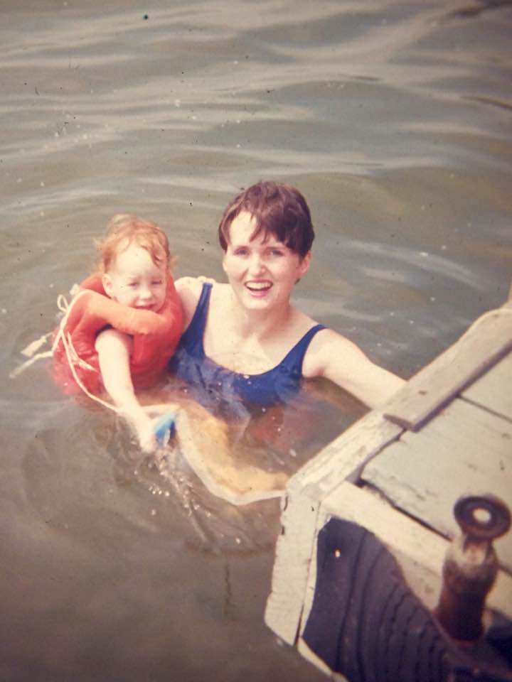 Mom and me, Moon Lake, near Theresa, NY (Grandma & Grandpa's camp).