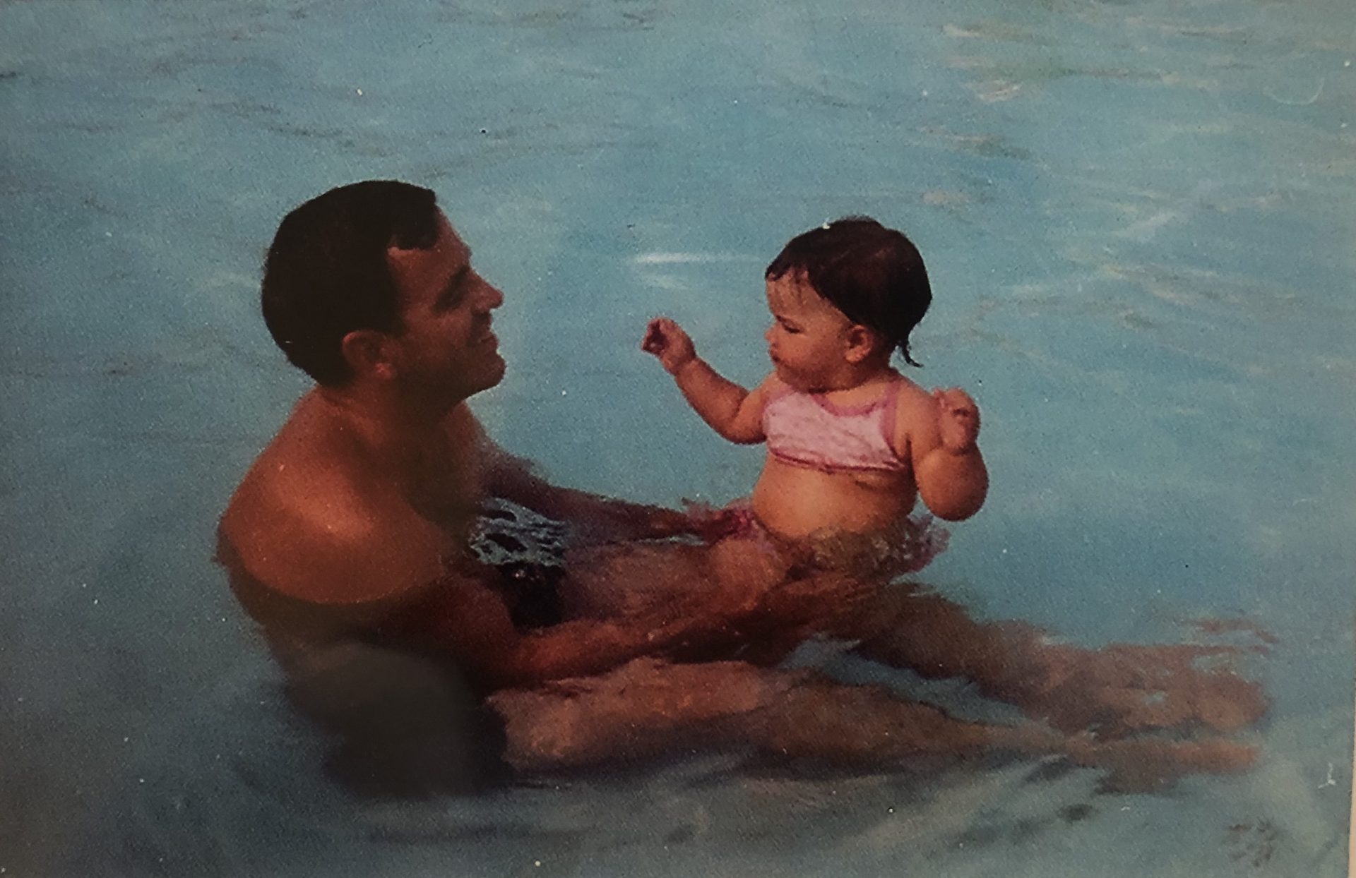 Swimming with Dad. Worthington, Ohio