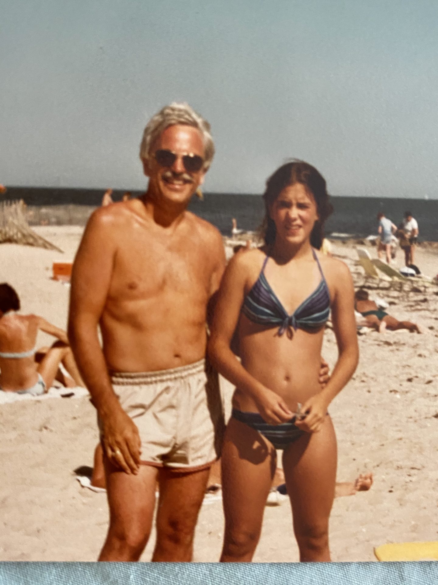 Dad and Antoinette at the beach. He always loved the beach.