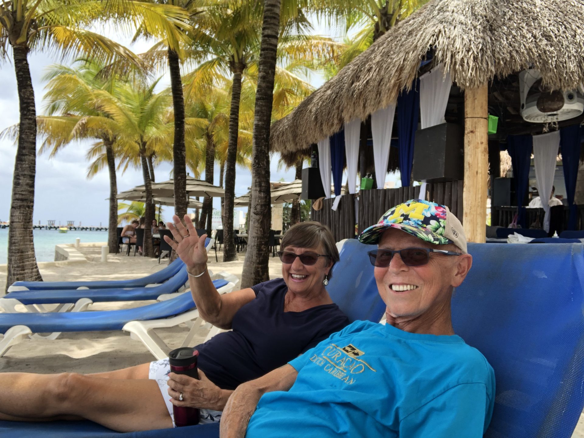 This is how I hope everyone remembers Larry.  We enjoyed our time together so much!  He loved cruising and you could find us any place in the Caribbean at any times!
