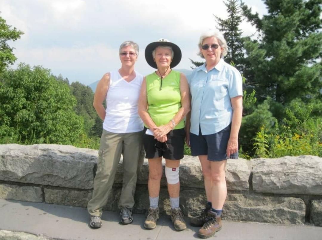 Me (Lisa), Betty and Anita hiking.