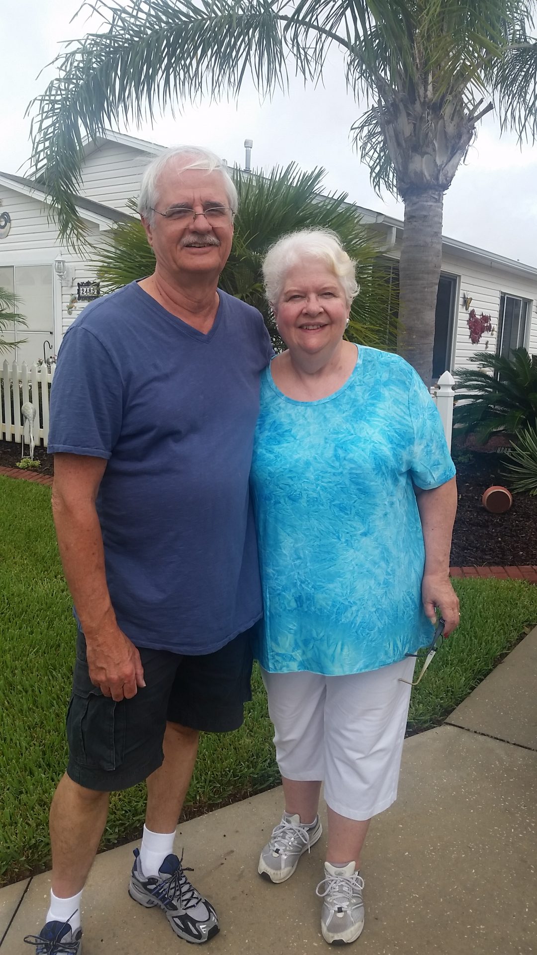 This photo was taken in August 7, 2017 during one of Sal & Peg's exploratory visits to The Villages, Florida.  Linda & George are already Village residents.