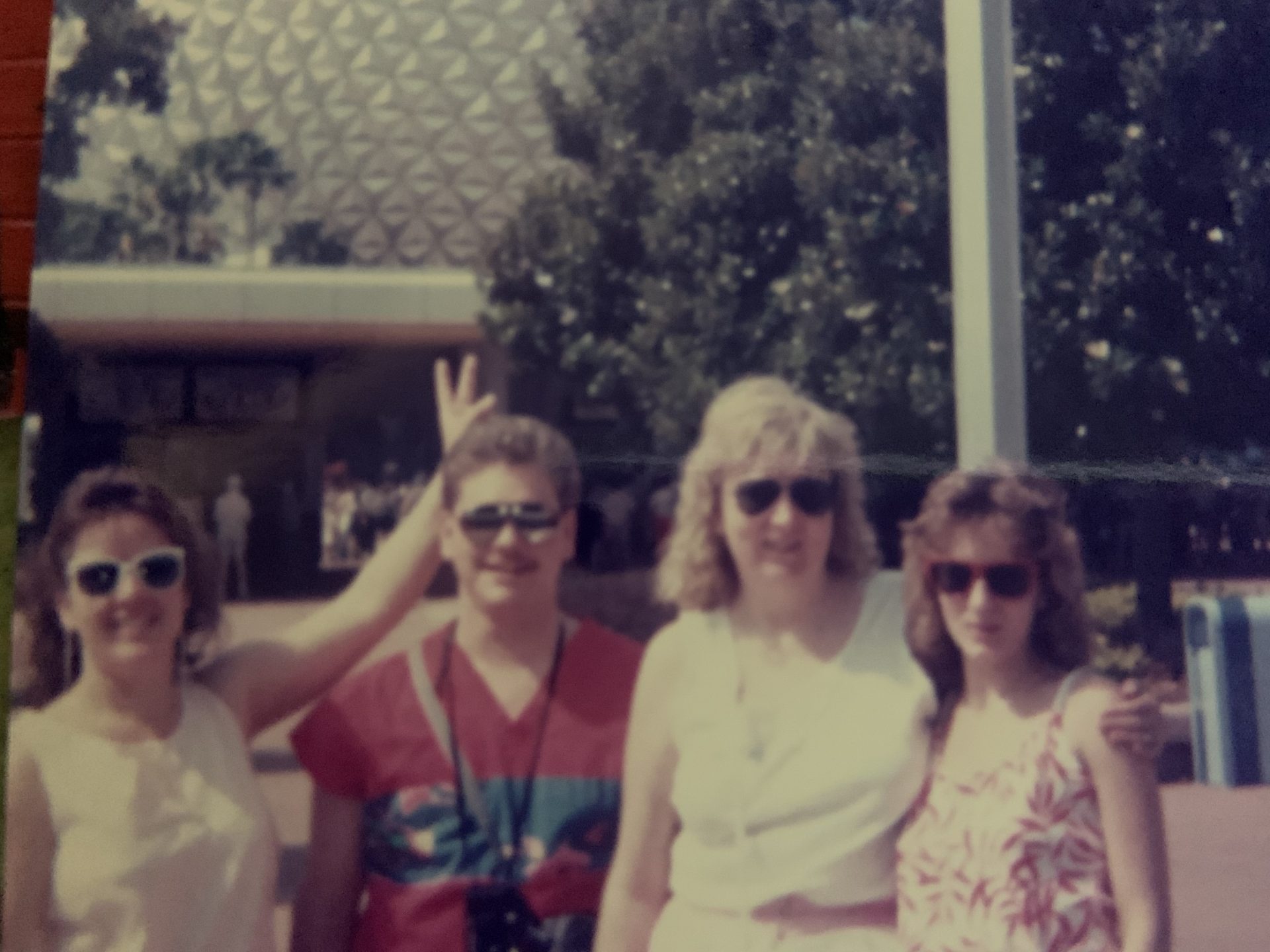 Mom with Tammy, (daughter) Tom and Dawn at Disney