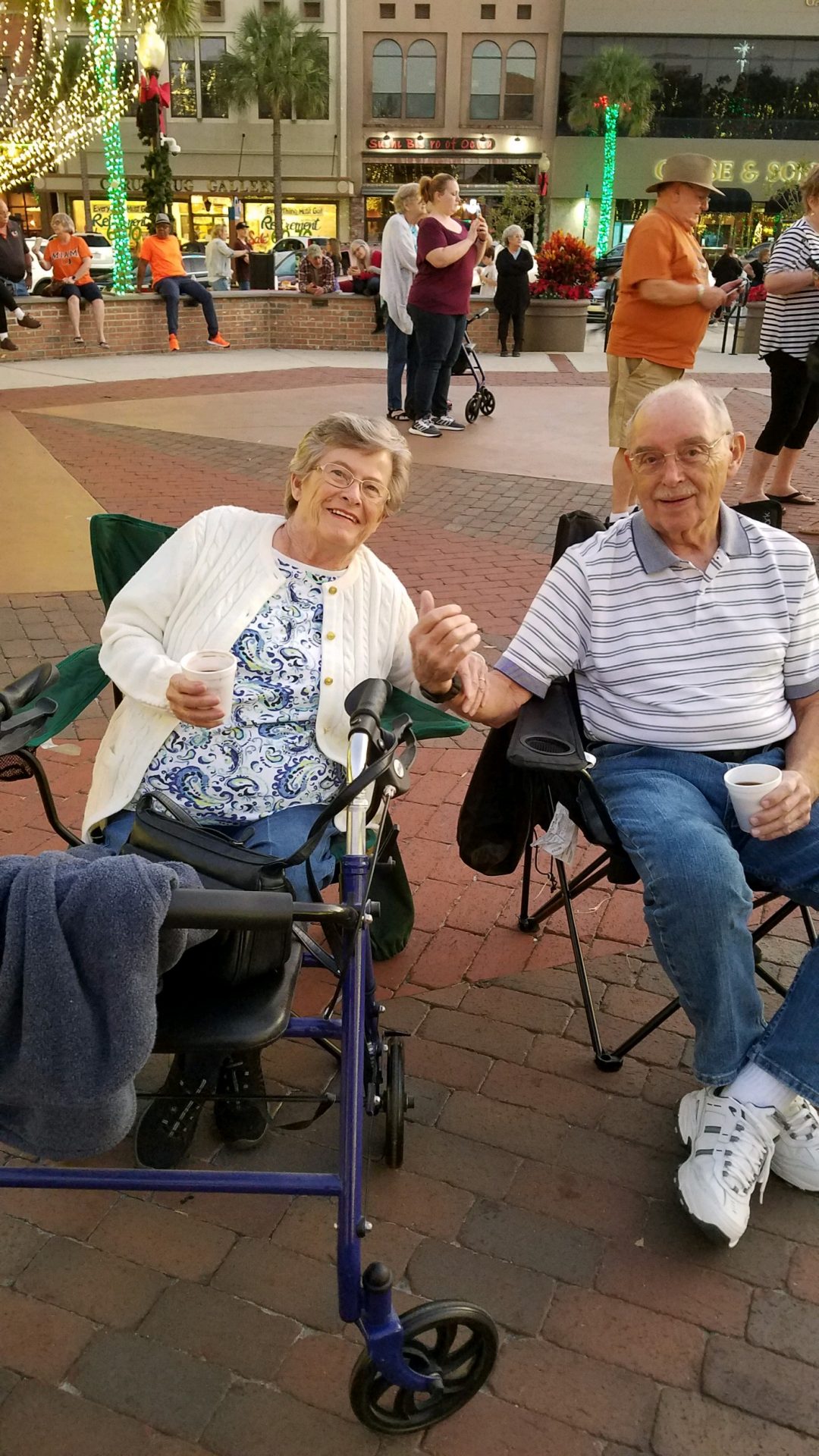 Mom & Dad at the square in Ocala