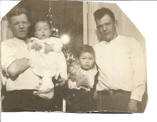 Sylvia with her brother Ralph, her father John and her Uncle Aage.   <br />
<br />
