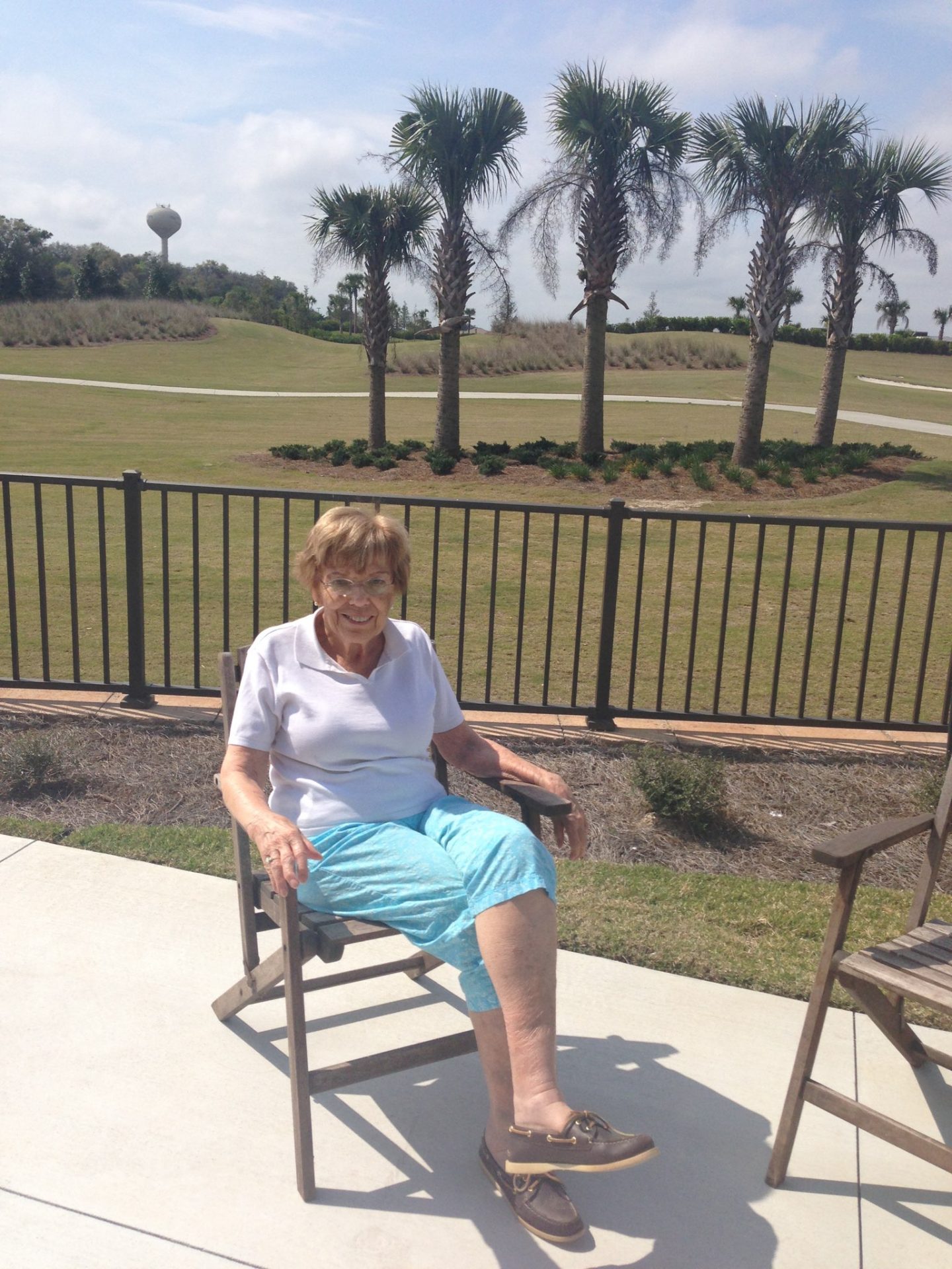 Nancy at her Villa in The Villages on the day she moved in 2014.