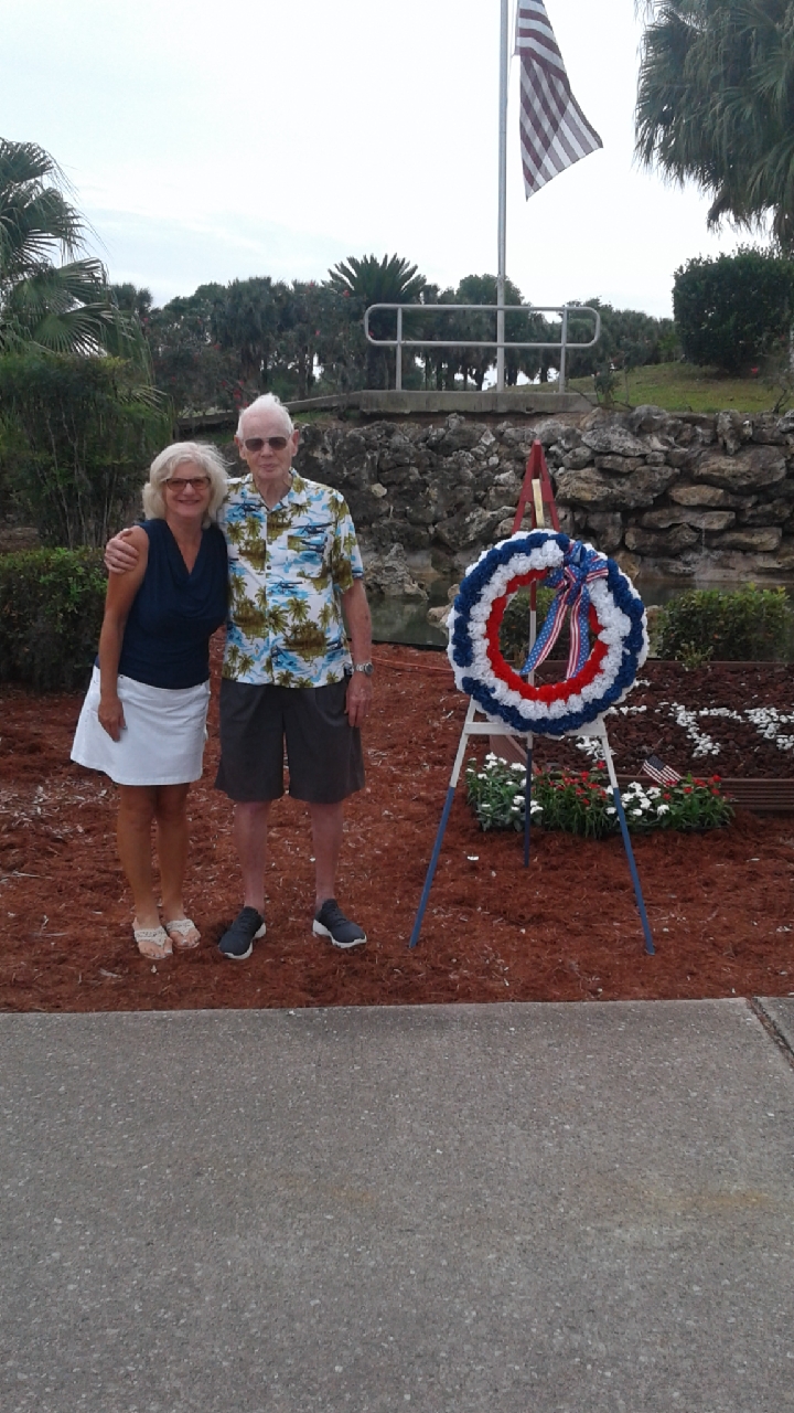 Dad and Deborah at Veteran’s Day Ceremony, Ocala Palms FL